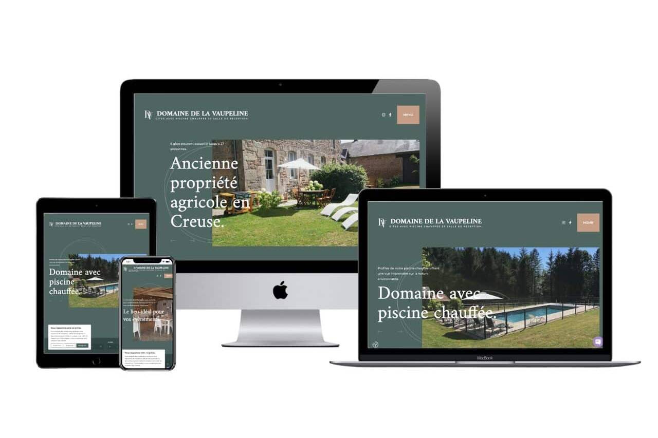 Site Wordpress gîtes Vaupeline